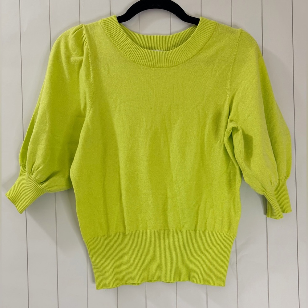 Steve Madden Neon Lime Crewneck Sweater M
